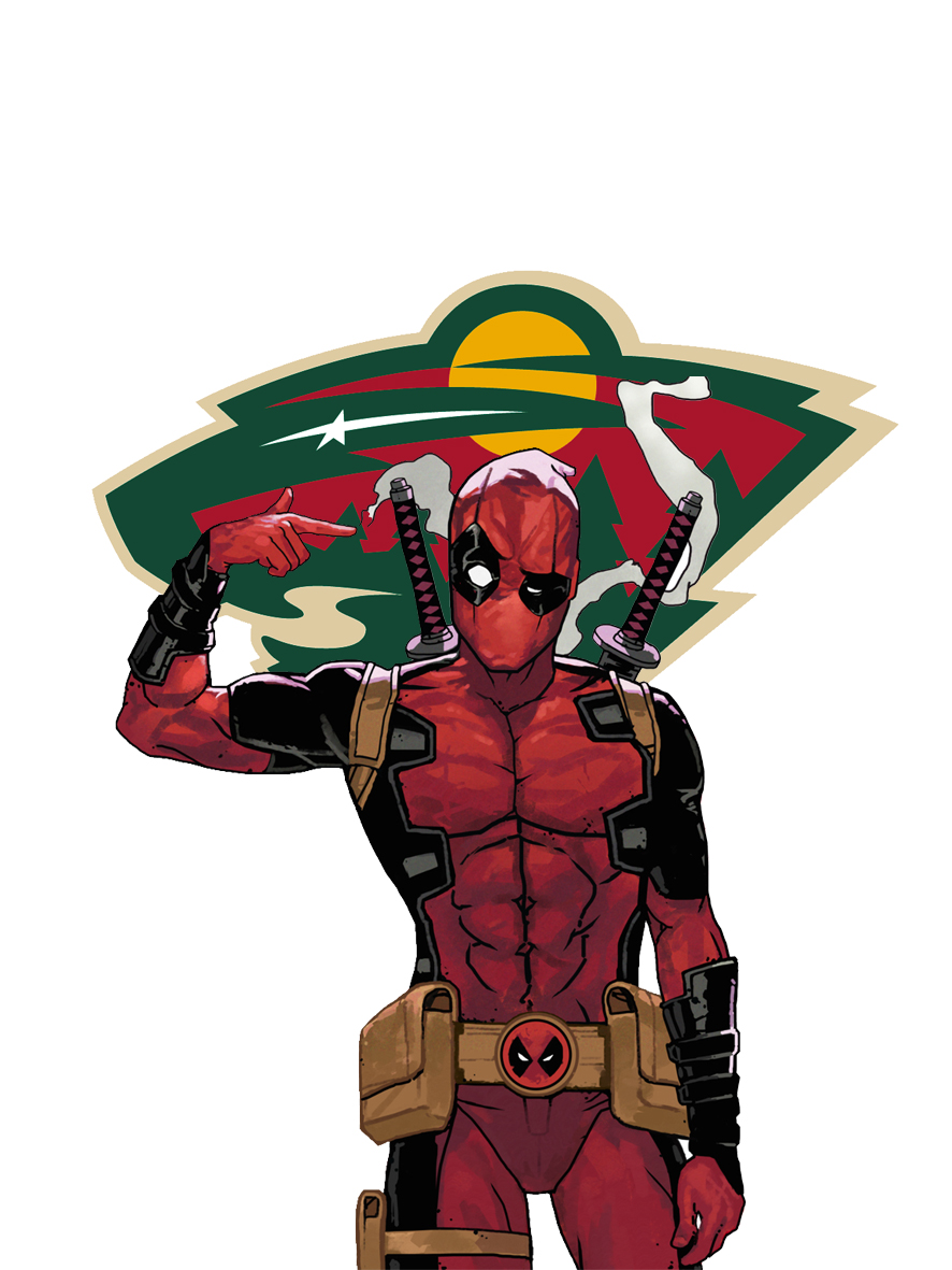 Minnesota Wild Deadpool Logo vinyl decal